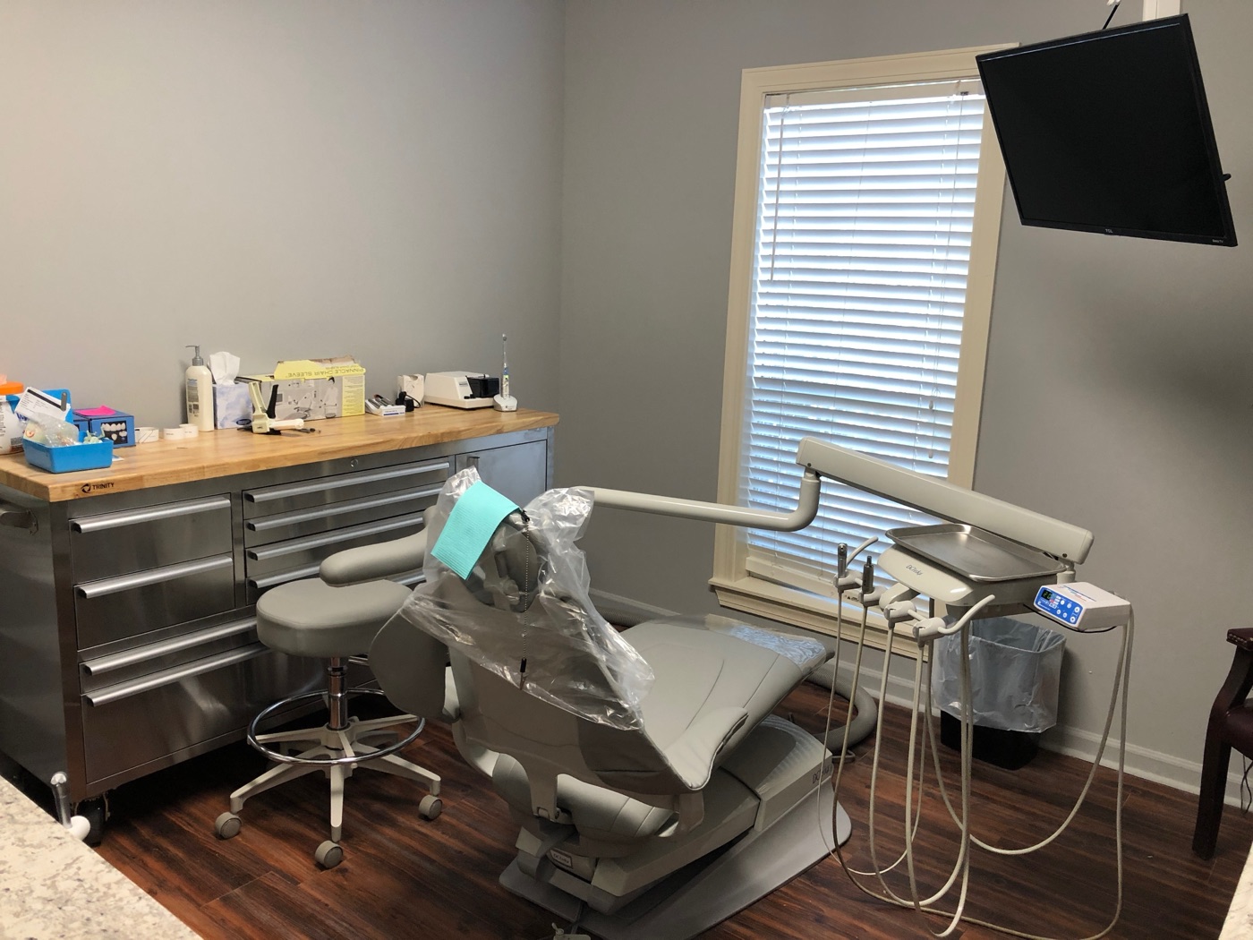 A treatment room at Dental Solutions of Clinton